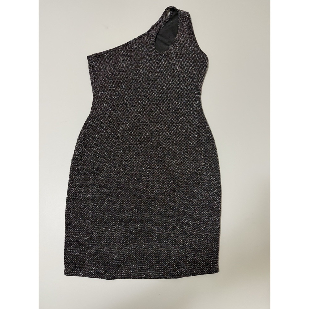 See You Monday Dress One Shoulder Bodycon Sparkle Women Size XL. N11